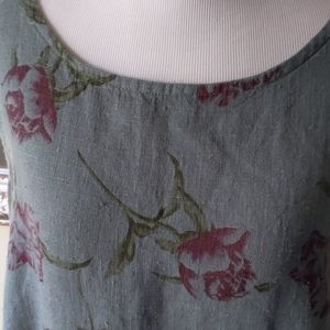 Linen print sundress
